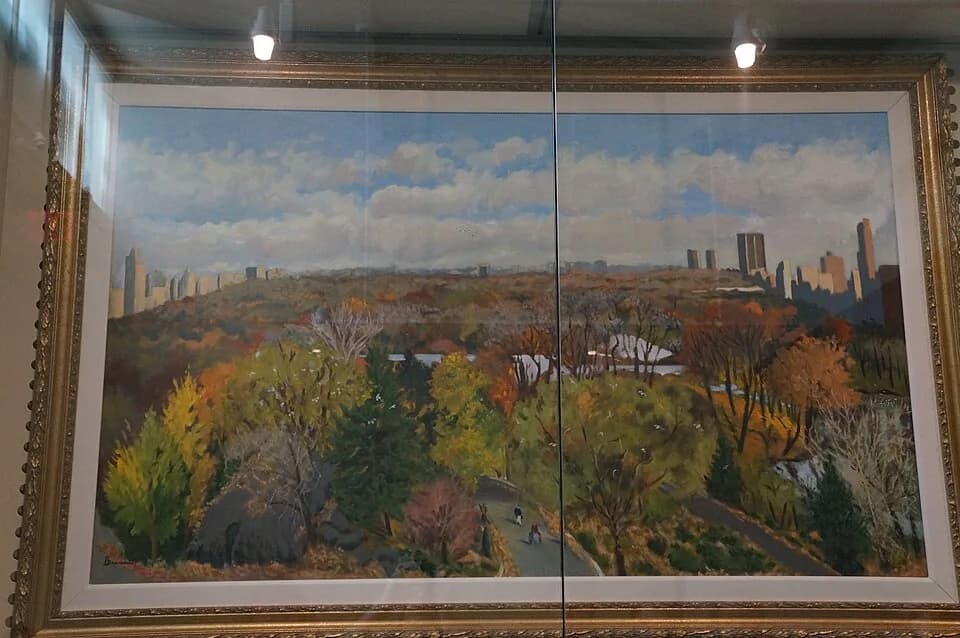 Tony Bennett - Central Park
1998 Anthony Benedetto Born: New York, New York 1926
oil on canvas 36 x 60 in. (91.4 x 152.4 cm)
Smithsonian American Art Museum Gift of the artist © 2000, Benedetto/Benn