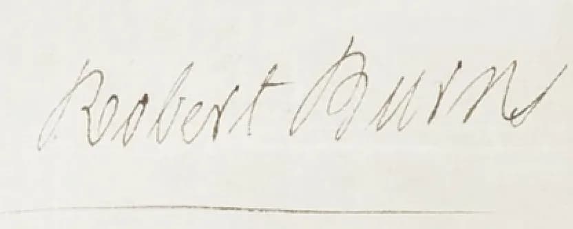 Robert Burns - Signature of Robert Burns