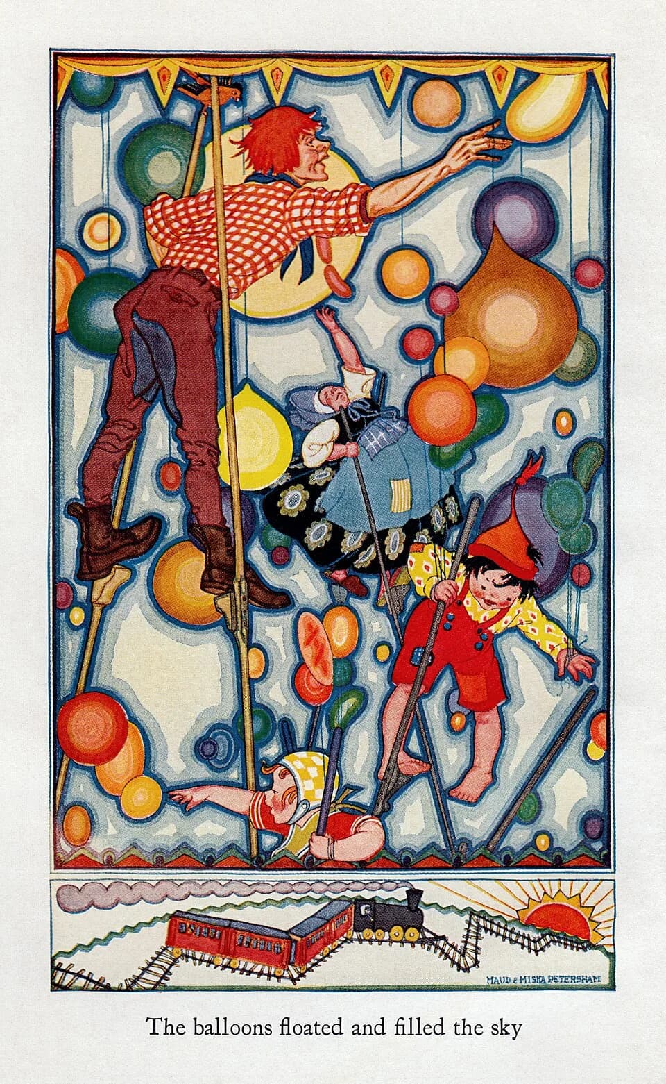 Carl Sandburg - Frontispiece of the 1922 edition of Rootabaga Stories by Carl Sandburg, published by Harcourt, Brace, and Company, New York. . Illustration by Maud and Miska Petersham. Cleaned up and