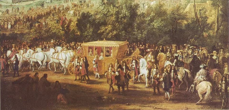 Maria Theresa of Spain - Louis XIV and Queen Marie Thérèse in Arras 1667 during the War of Devolution