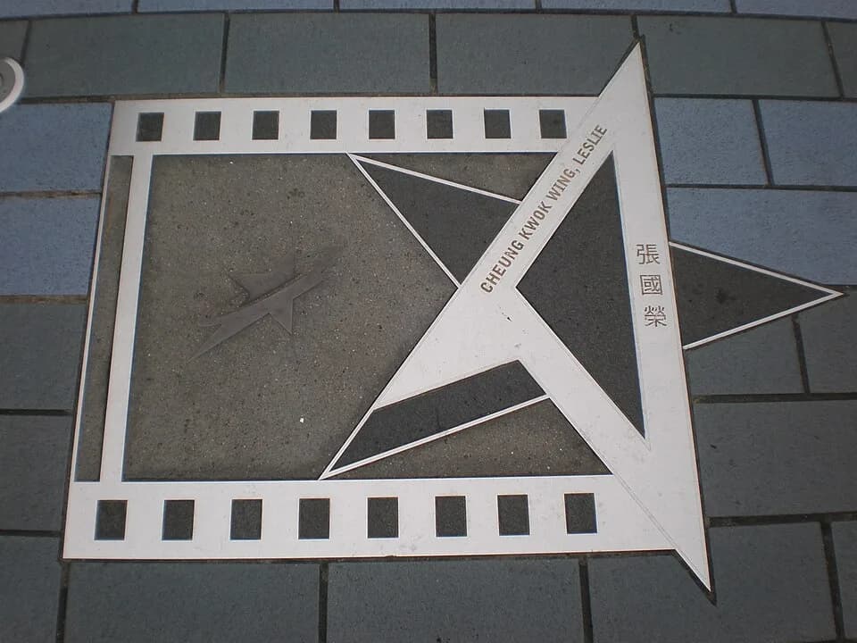 Leslie Cheung - Star of Leslie Cheung Kwok Wing on the Avenue of Stars in Hong Kong.