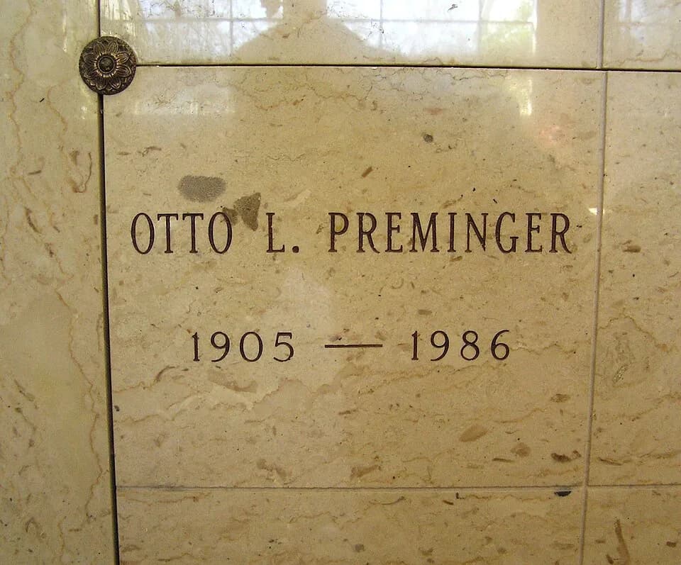 Otto Preminger - The niche of Otto Preminger in Woodlawn Cemetery, Bronx, NY