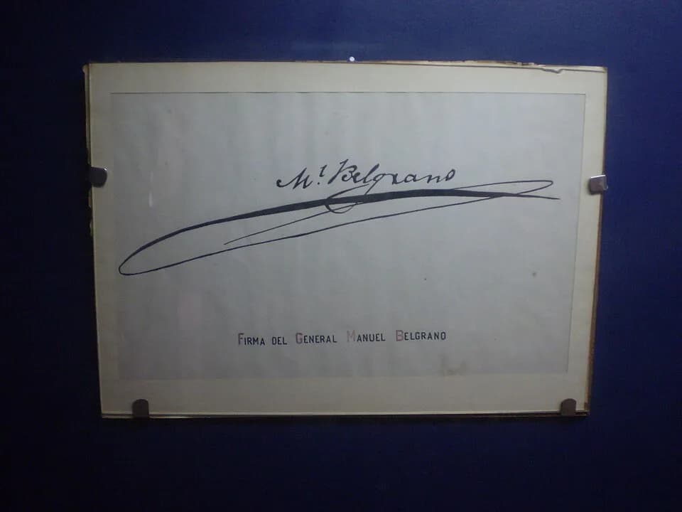 Manuel Belgrano - Firma de Manuel Belgrano. Museo Histórico del Norte. Cabildo de la ciudad de Salta.