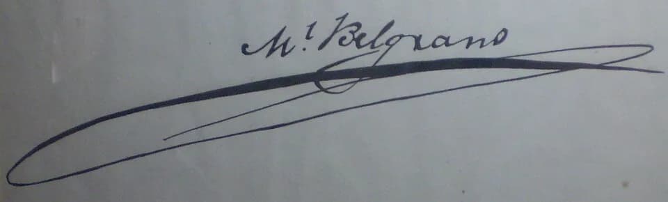 Manuel Belgrano - Manuel Belgrano's signature, taken from the North Historic Museum, sited in Cabildo of Salta.