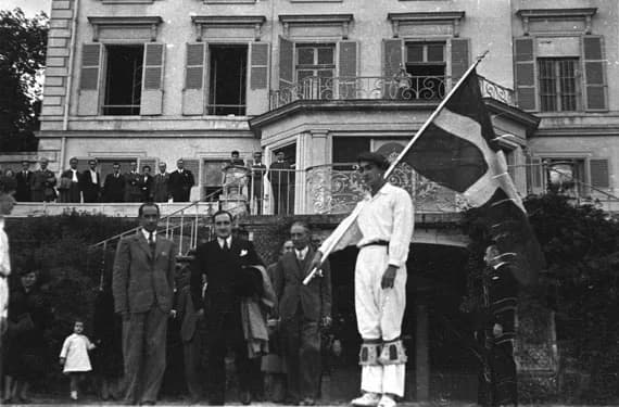 Lluís Companys - Jose Antonio Agirre Lekube, President of Basque Goverment's, and Lluís Companys i Jover, President of Catalonian Goverment in Barcelona. 16 October 1938.