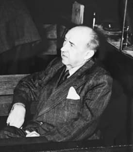 Walther Funk - Walther Funk, the former Reich Minister for Economic Affairs and President of the Reichsbank, in the dock at the Nuremberg trials