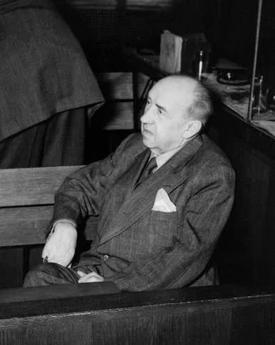 Walther Funk - Walther Funk at the Nuremberg War Crimes Trials.