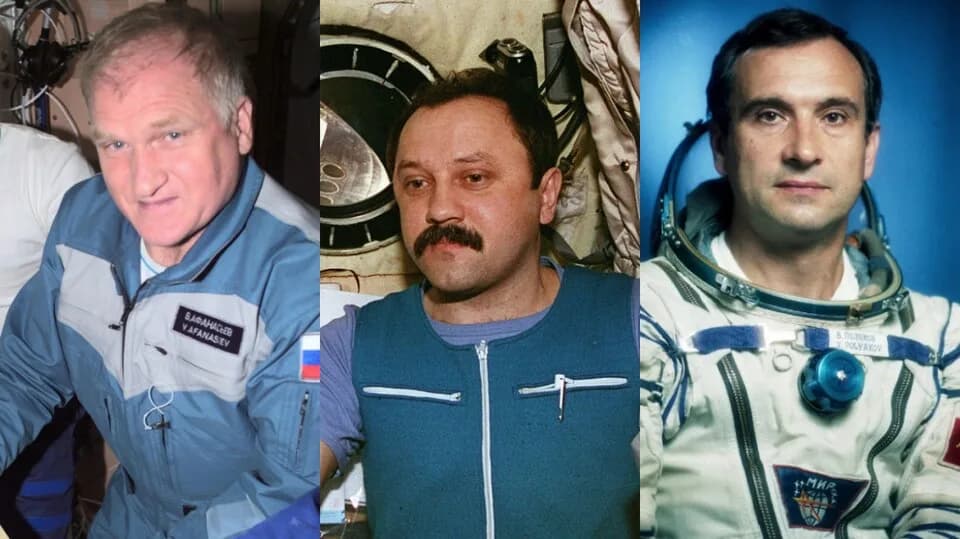 Valeri Polyakov - Tripulação da Soyuz TM-18.