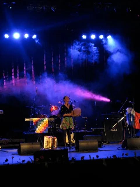 Violeta Parra - Pascuala Ilabaca at the municipal theater of Valparaiso on October 4, 2011. She and her band were one of several that performed in honor of Chilean folklorist Violeta Parra's birthday