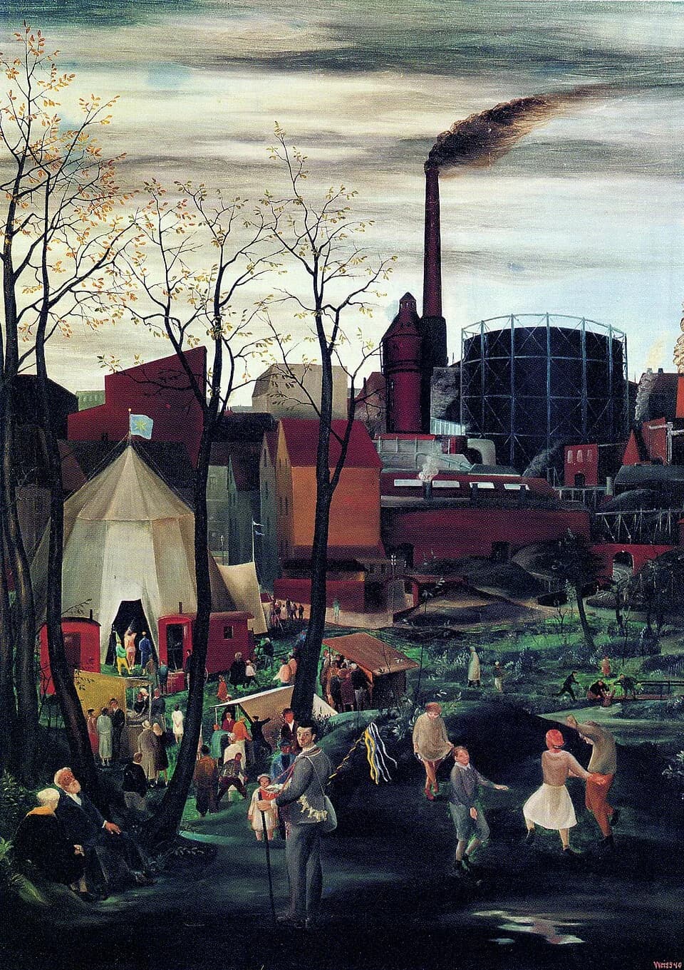 Peter Weiss - The peddler, painting by author Peter Weiss, 1940, oil on canvas, 77,5 x 56,5 cm