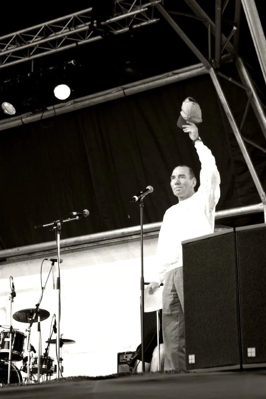 Pete Postlethwaite - British actor Pete Postlethwaite, speaking at the Make Poverty History march in Edinburgh, opposing the G8 summit