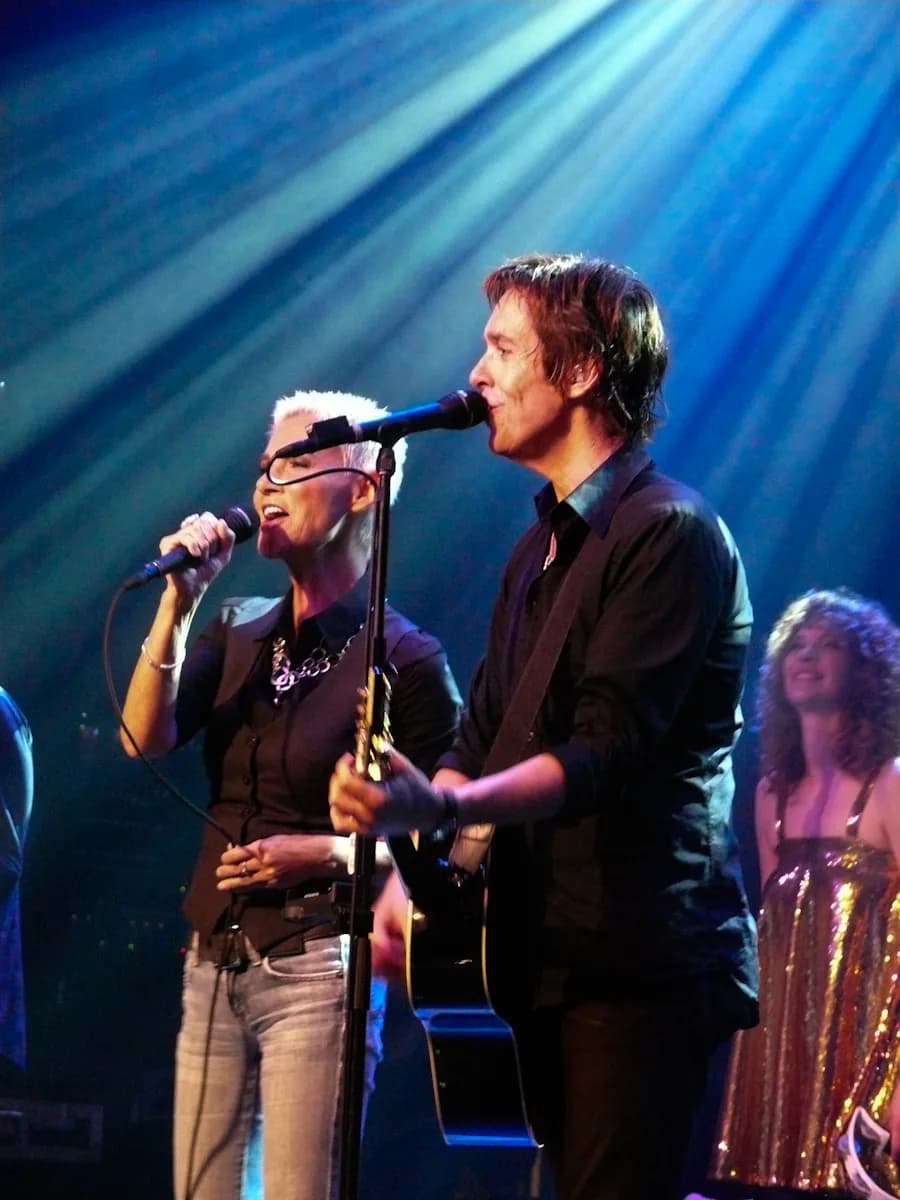 Marie Fredriksson - Roxette on stage in Amsterdam (May 2009) during their first performance in 7 years.