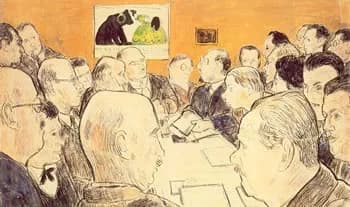 Lovis Corinth - Von links: Wilhelm Kohlhoff, Erich Büttner, Friedrich Scholz, Ernst Fritsch, Leo von König, Lovis Corinth, Ernst Oppler, Emil Orlik, Bruno Krauskopf, Charlotte Behrend-Corinth, Erich W