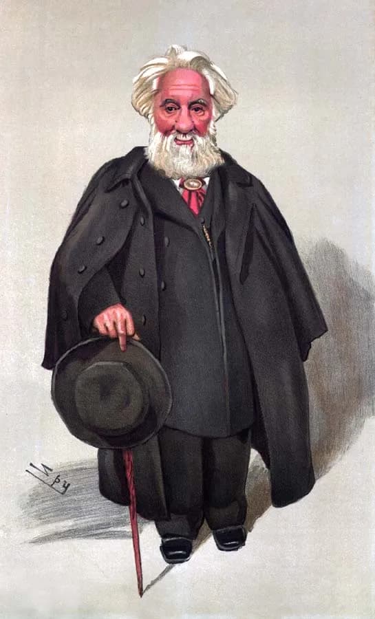 William Huggins - Caricature of Sir William Huggins (1824-1910). Caption read "Spectroscopic astronomy".