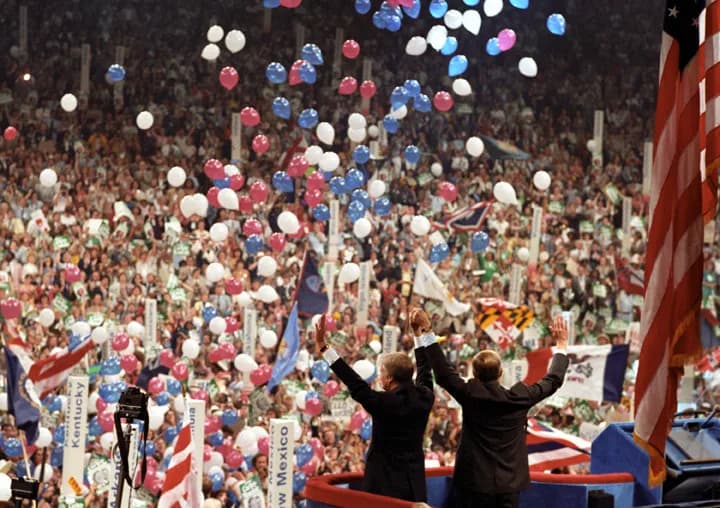 Walter Mondale - Jimmy Carter at the end of the DNC