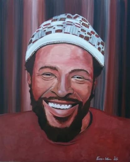 Marvin Gaye - acrylic painting / 90 cm x 100 cm