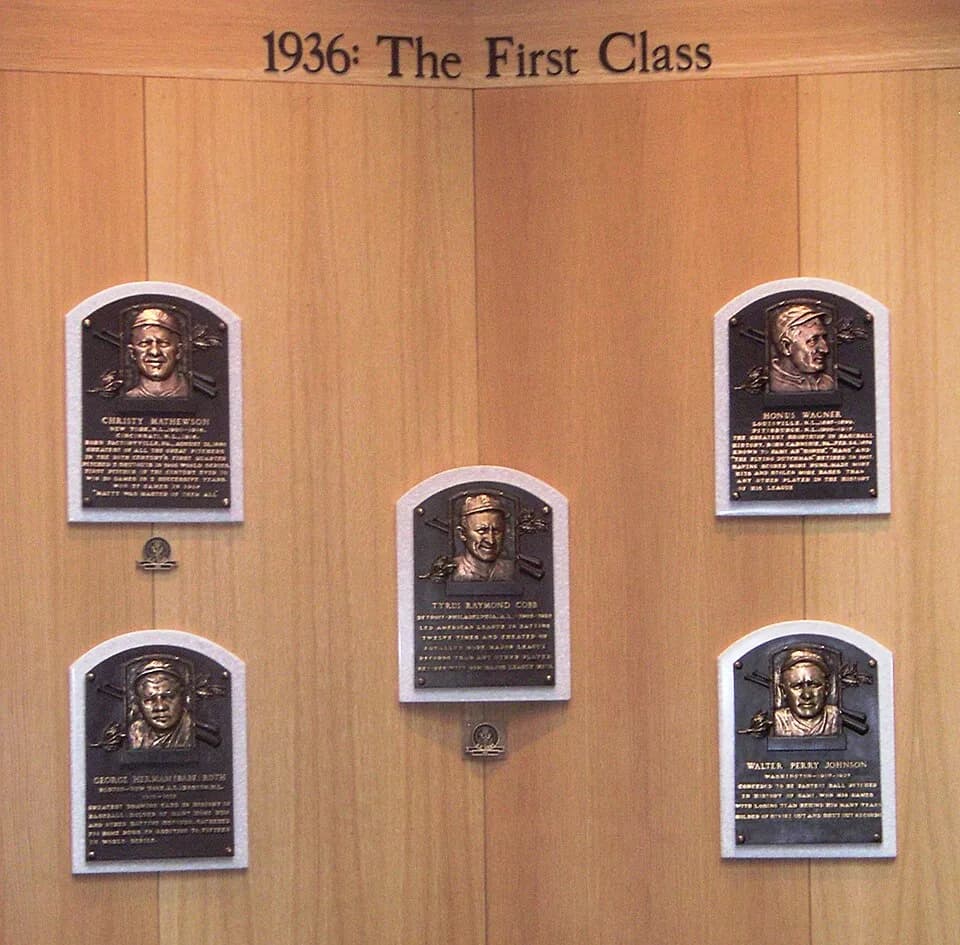 Babe Ruth - First year of inductee to the Baseball Hall of Fame, Cooperstown, NY -- Feb. 2004
Image: