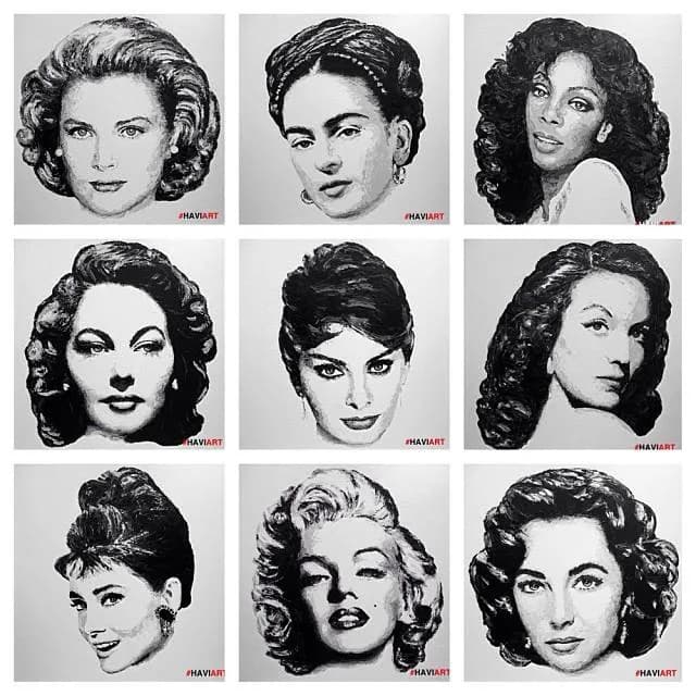 Donna Summer - Havi Schanz celebrates the Golden Age of cinema with striking portraits of Grace Kelly, Sophia Loren, Donna Summer, Marylin Monroe, Maria Felix, Ava Gardner, Elizabeth Taylor, Audrey He
