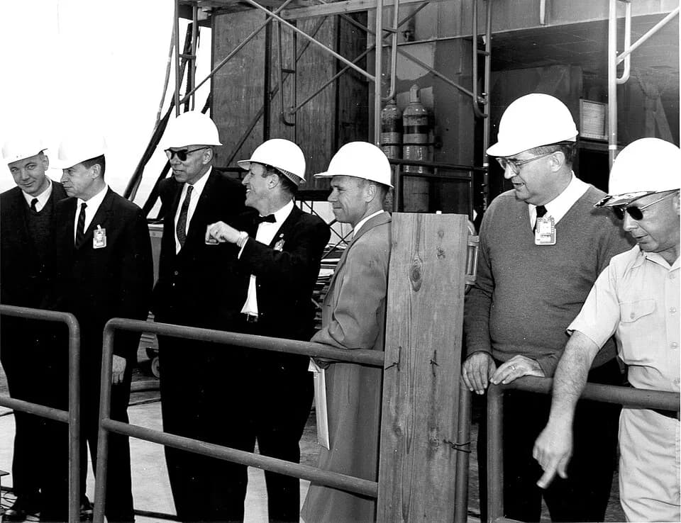 Glenn Theodore Seaborg - Feb 1968, LRL # N-25799, Glenn Seaborg (3rd from left)