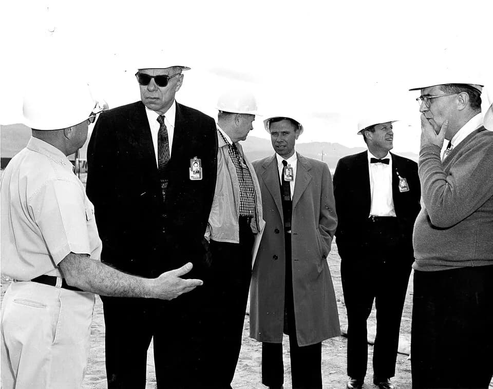 Glenn Theodore Seaborg - Feb 1968, LRL # N-25804, Glenn Seaborg (2nd from left)