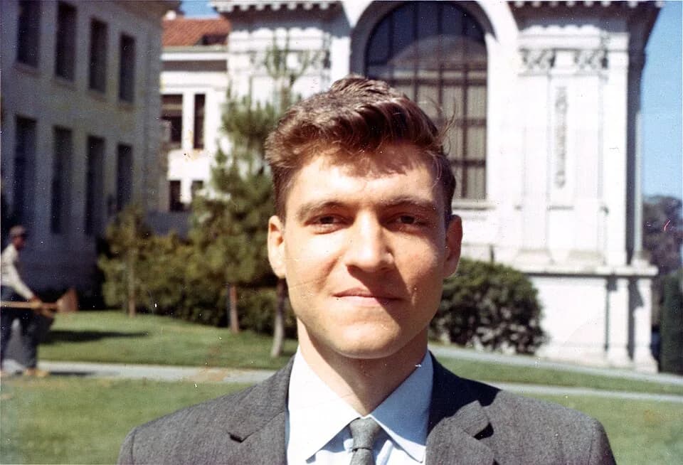 Ted Kaczynski - Theodore Kaczynski as a young faculty member at Berkeley, with Doe Library in background and Bancroft Library at left.