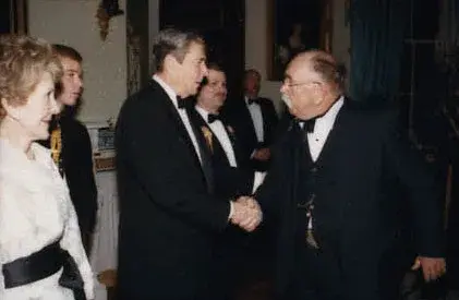 Wilford Brimley - President Ronald Reagan, Nancy Reagan, John Denver, Michele Lee, Wilford Brimley (Not in all photos)