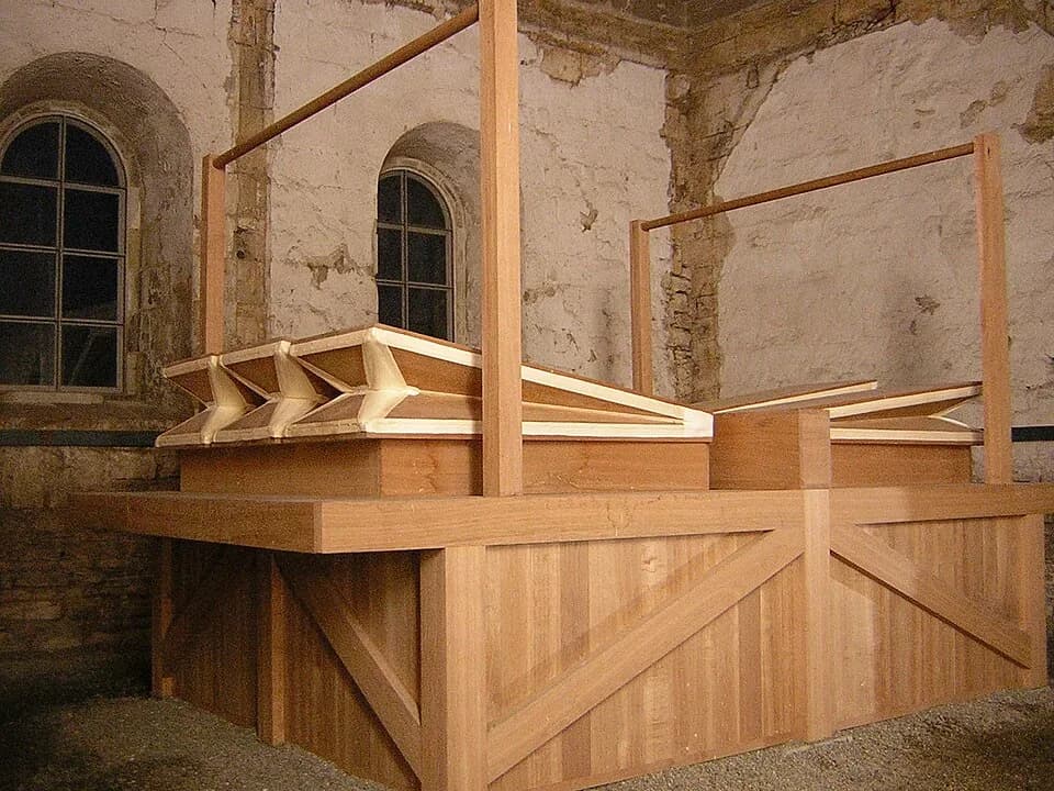 John Cage - This image has been taken by Wikipedia-ce on january 5 of 2005 and is public domain. It shows the bellows in the burchardi church of Halberstadt, Germany.