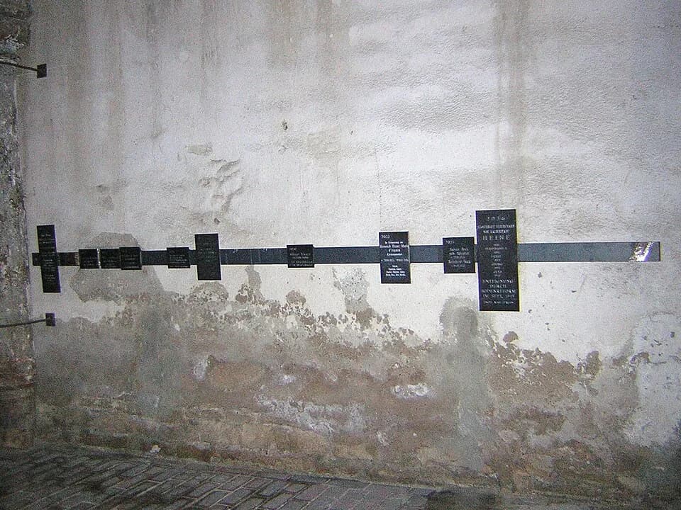 John Cage - This image has been taken by Wikipedia-ce on janurary 5 of 2005 and is public domain. It shows the memorial plaques in the burchardi church of Halberstadt, Germany.