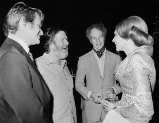 John Cage - Farah Diba greets John Cage and Merce Cunningham at the 1972 festival.