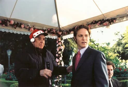 Garry Marshall - Jonny Blu and Garry Marshall on the set of The Princess Diaries 2: Royal Engagement in 2004 starring Anne Hathaway and Julie Andrews in in Pasadena, Calfornia