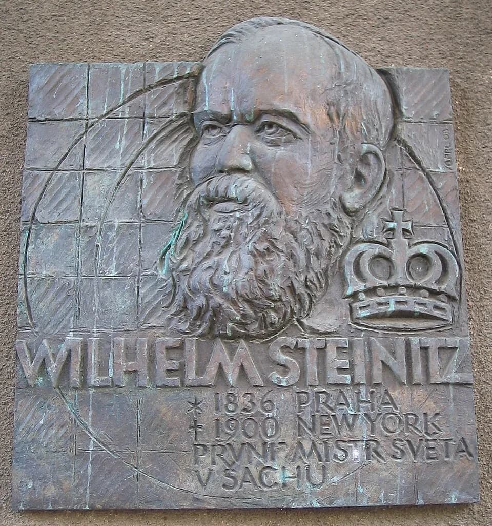 Wilhelm Steinitz - Plaque to Wilhelm Steinitz in Prague's Josefov district