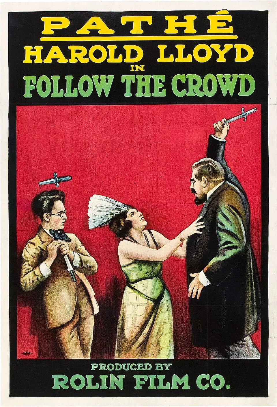Harold Lloyd - Follow the Crowd is a 1918 short comedy film with Harold Lloyd. This is a poster of that film.