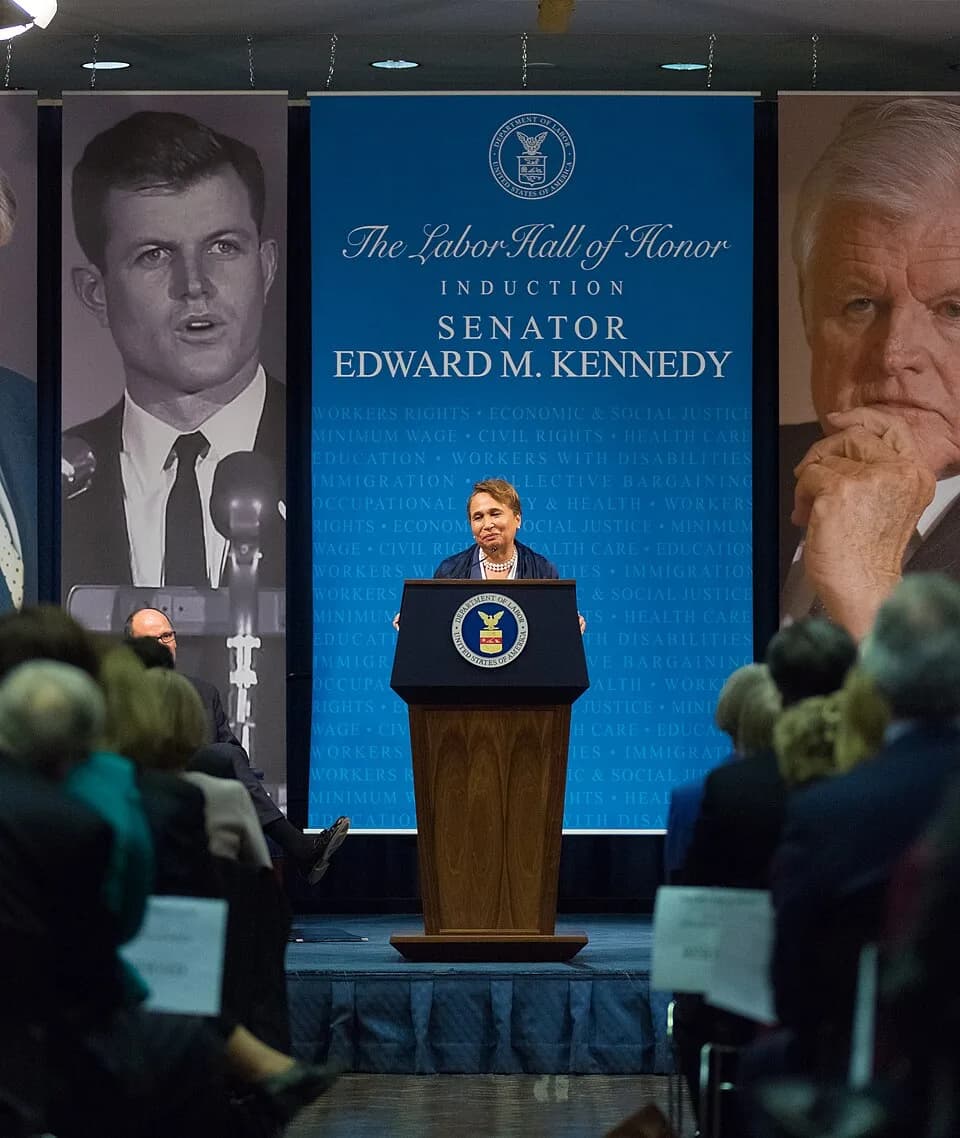 Ted Kennedy - 12 March 2015 - Washington, DC - Secretary of Labor Thomas Perez presides over the induction ceremony of Senator Edward “Ted” Kennedy into the Department of Labor Hall of Honor. On hand