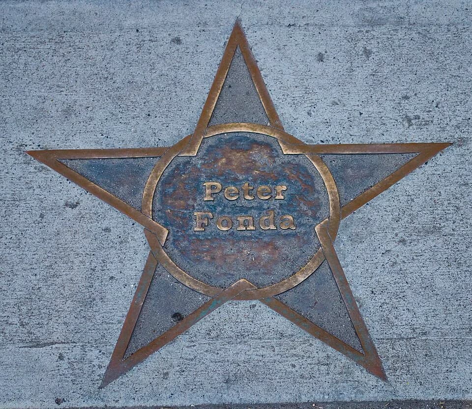 Peter Fonda - Peter Fonda's star in the sidewalk outside 20 West Main Street in Bozeman, Montana. The Russell family, owners of the Ellen Theater and the Rialto Theater (across the street) placed bro