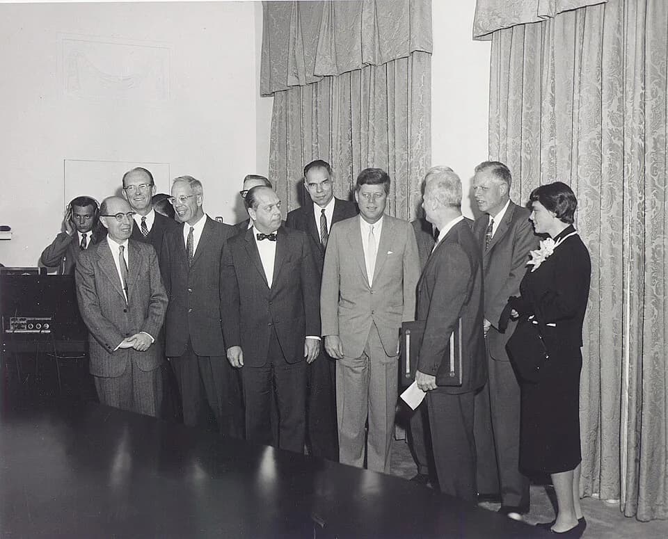 Willard Libby - Fermi Award Ceremony for Dr. Bethe in Washington on Dec. 1, 1961.
For more information or additional images, please contact 202-586-5251.