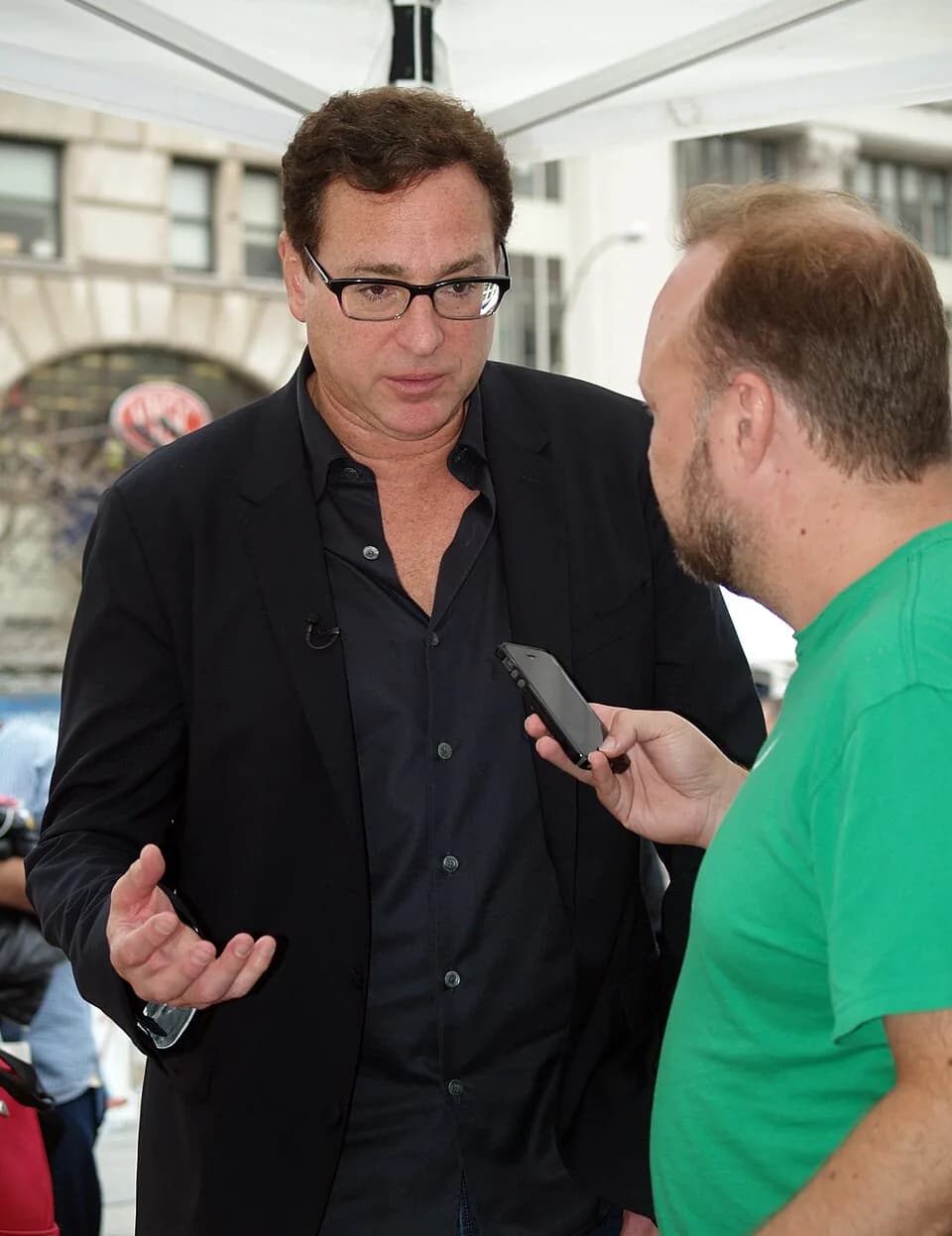 Bob Saget - Actor/comedian-turned-novelist Bob Saget, following the "Comedians as Authors" panel at the the 2014 Brooklyn Book Festival.
This photo was created by Luigi Novi. It is not in the public
