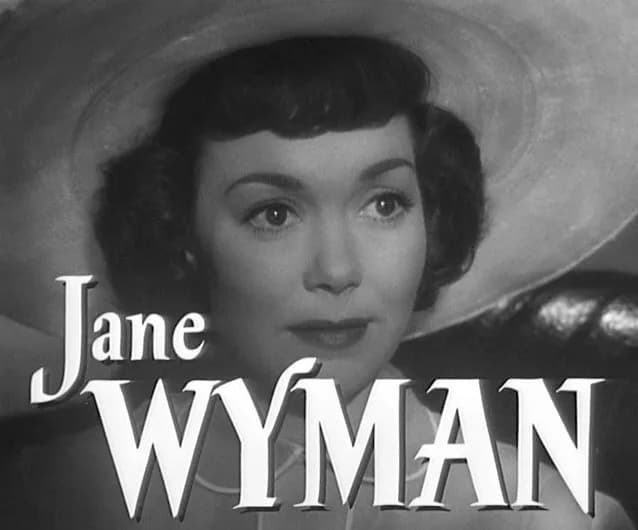 Jane Wyman - Cropped screenshot of Jane Wyman from the trailer for the film Stage Fright.