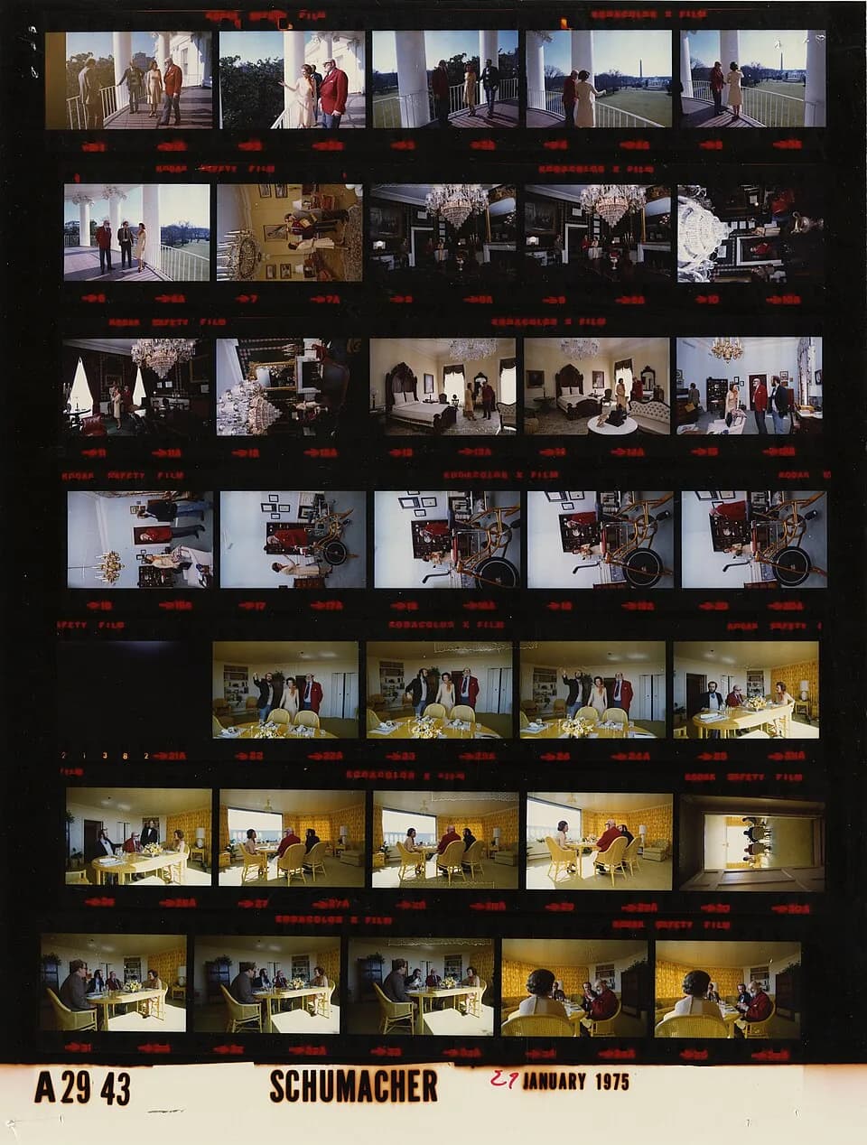 Ansel Adams - The photo contact sheet, identified as A2943 by the White House Photographic Office (WHPO), is housed at the Gerald R. Ford Presidential Library, a branch of the National Archives and Re