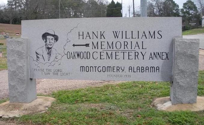 Hank Williams - This is a photograph of the entrance to the Hank Williams memorial in the Oakwood Cemetery in Montgomery, AL