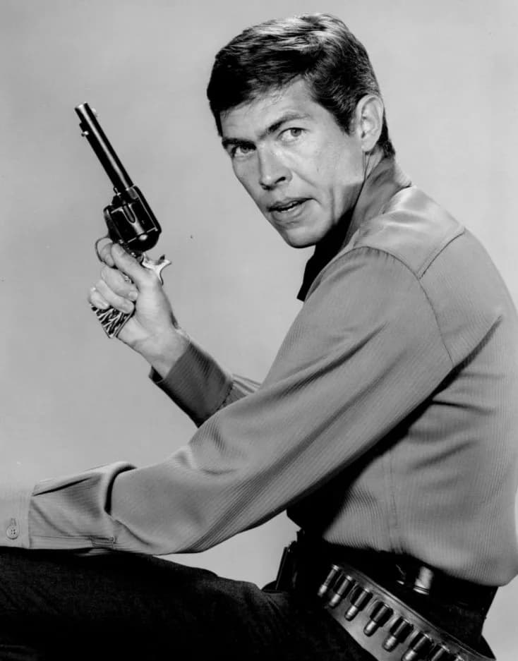 James Coburn - Photo of James Coburn as Anthony Wayne from the television program The Californians. This introduced the character to the series as the cousin of Marshall Matt Wayne (Richard Coogan).