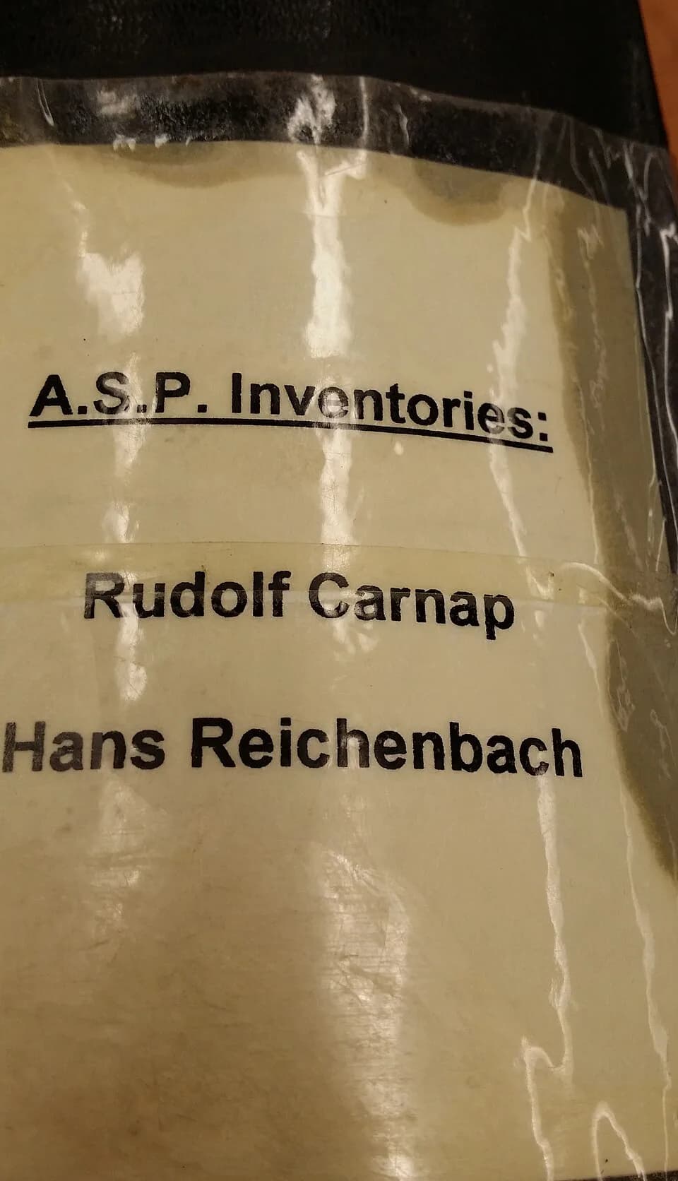 Rudolf Carnap - This is the image of the Carnap and Reichenback collection. They were two notable philosophers. This image is provided as part of the Wikipedia Visiting Scholar’s Program, a collaborat