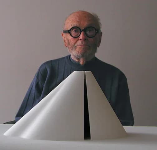 Philip Johnson - The famous American architect Philip Johnson at his office in Seagram Building, Manhattan in 2002.