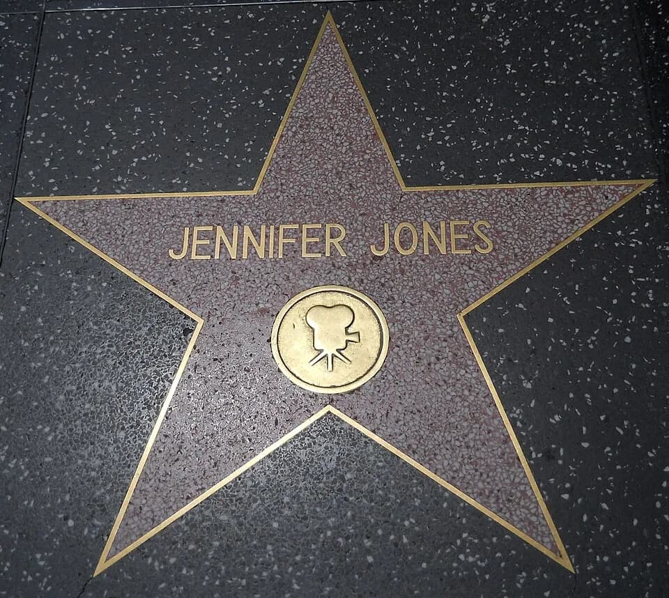 Jennifer Jones - Jennifer Jones' star on Hollywood Walk of Fame at 6429 Hollywood Blvd.