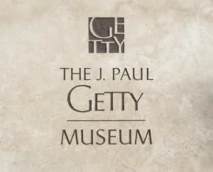 J. Paul Getty - THe J Paul Getty Museum Logo taken from a carving at the museum. Photo taken on November 24, 2006 by Brian Davis