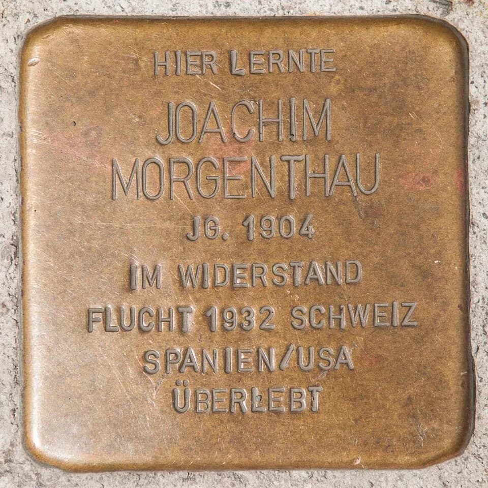 Hans Morgenthau - Stolperstein in Coburg
Joachim Morgenthau