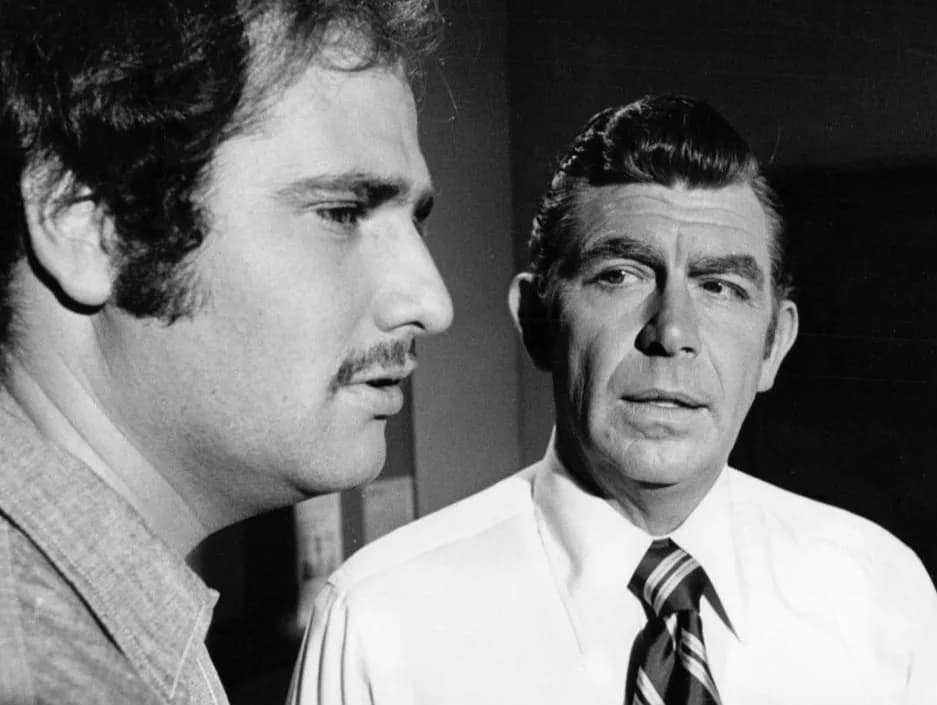 Rob Reiner - Photo from the television program The Headmaster. Pictured are guest star Rob Reiner and Andy Griffith.